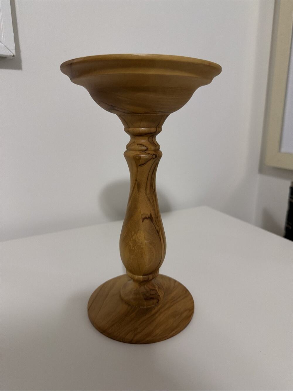 Williams Sonoma Olive Wood Candle Holder